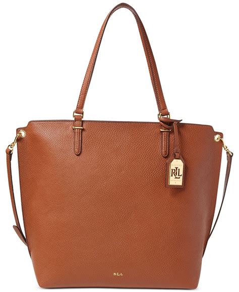 does ralph lauren make tote pusaes that are fake leather